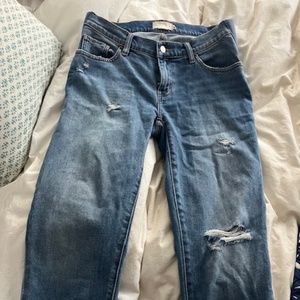 Hatch cropped raw hem maternity jeans size 25